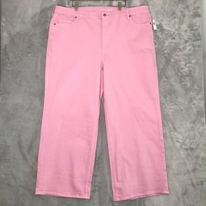 Old Navy Extra High Rise Sky Hi Wide Leg Jeans Secret Smooth Pockets 24 Plus NEW